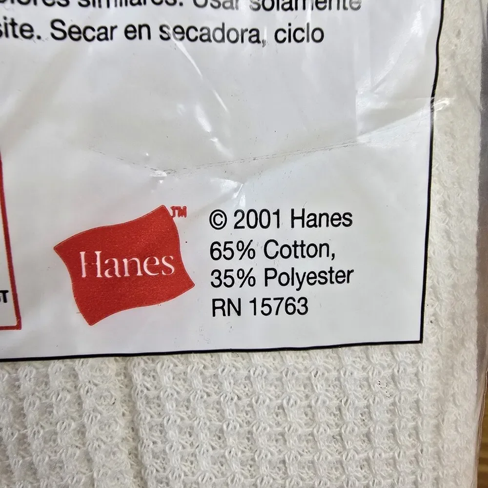 Vintage 2001 Brand New Hanes Ankle Length Thermal Pants Long Johns Men's Size L